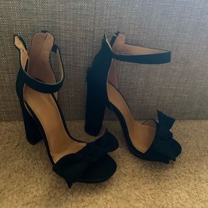 Black Ribbon Heels